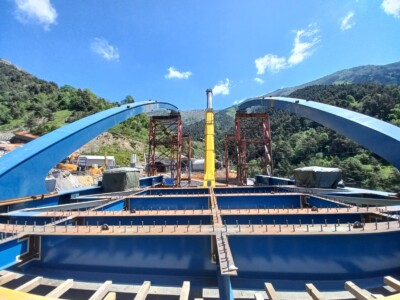 Tunnel Colle di Tenda - Lavori in corso ponte di scavalco - maggio 2024